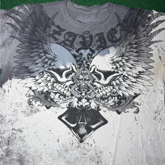Gothic MMA Grunge T-Shirt by Xzavier - XXL Skull Design